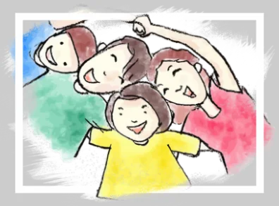 Niños y adolescente felices con tu ayuda
